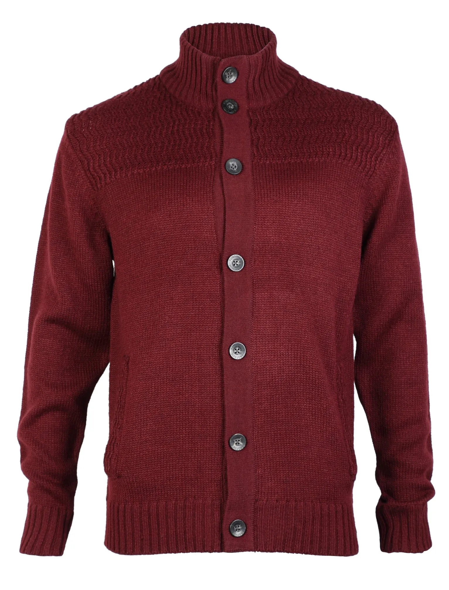 Kensington Eastside Tramore buttoned cardigan in Oxblood Marl