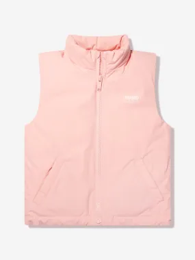 KENZO Girls Down Padded Gilet in Pink