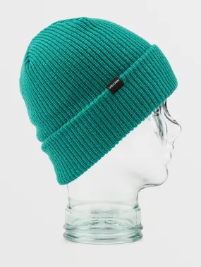 Kids Youth Lined Beanie - Vibrant Green