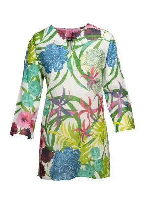 KikiSol White Hydrangea Tunic