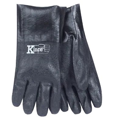 Kinco 7182 12" Sandy Finish Angled Wing Thumb PVC Gauntlet Gloves (One Dozen)