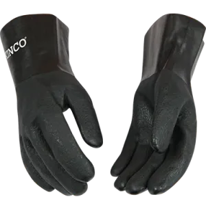 Kinco 7182 12" Sandy Finish Angled Wing Thumb PVC Gauntlet Gloves (One Dozen)