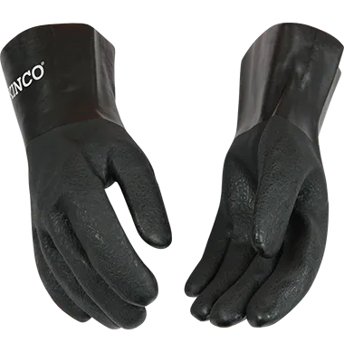 Kinco 7182 12" Sandy Finish Angled Wing Thumb PVC Gauntlet Gloves (One Dozen)