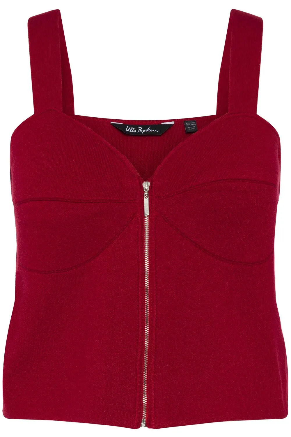 Knitted vest Ulla Popken, carmine red