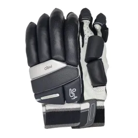 Kookaburra Batting Gloves, Pro Cricket Batting Gloves, White-Black, Adult RH