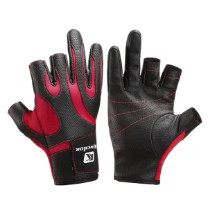 Kyncilor A0062 Outdoor Camping Three-finger Gloves Antiskid Sports Fishing Gloves, Size: XL(Red)