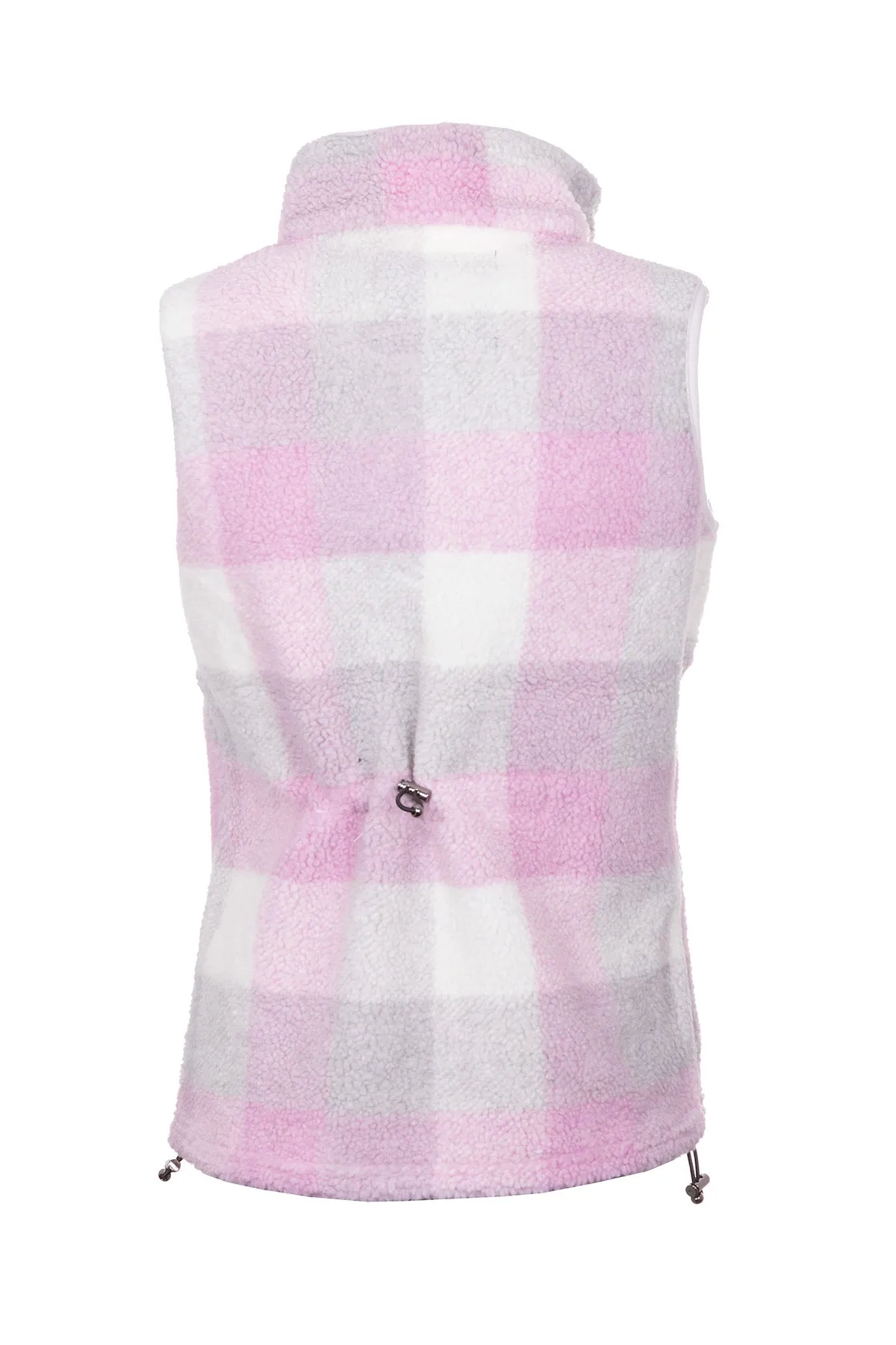 Ladies Sherpa Fleece Checked Gilet - Fimber