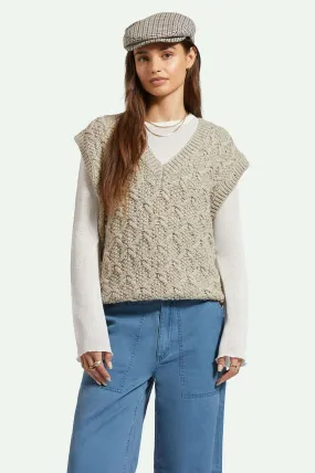 Lafayette Oversized Sweater Vest - Marled Beige