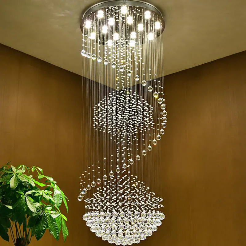 Large Raindrop Crystal Chandelier Ball Shape