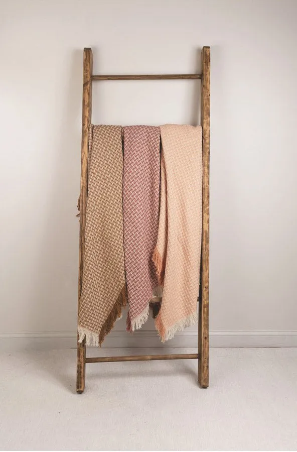 Lattice Bronze Woven Cotton Throw Blanket