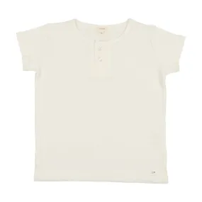 Lil Legs White Boys Boxy Henley