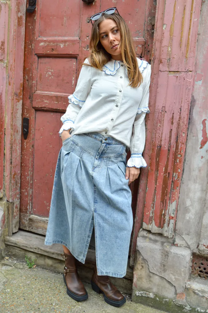 Lolly's Laundry Isa Light Blue Denim Skirt