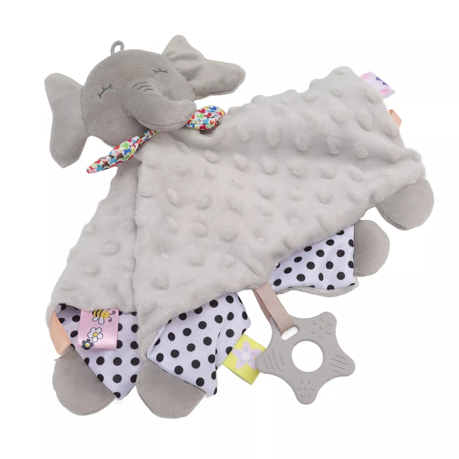 Loveys Elephant Baby Animal Security Blanket With Teether