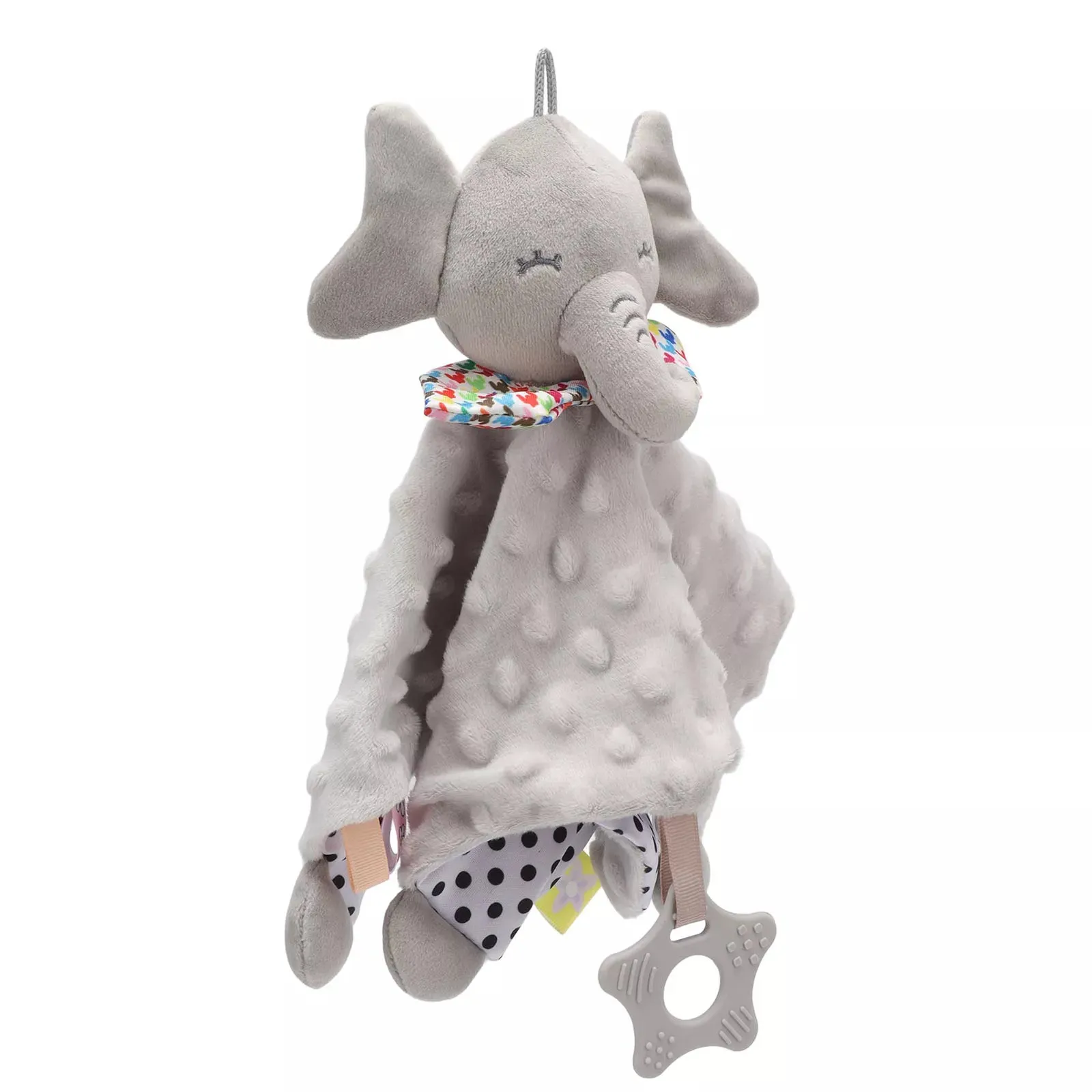 Loveys Elephant Baby Animal Security Blanket With Teether