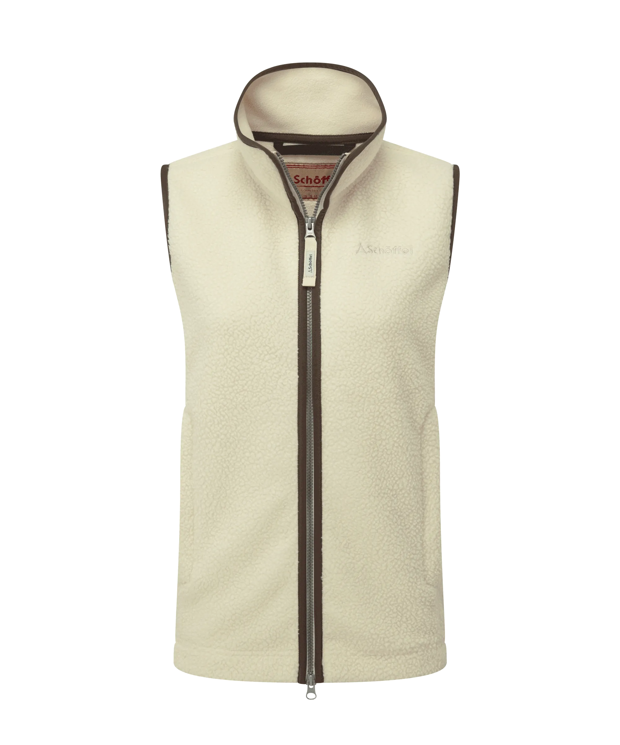 Lyndon Retro Fleece Gilet - Ecru