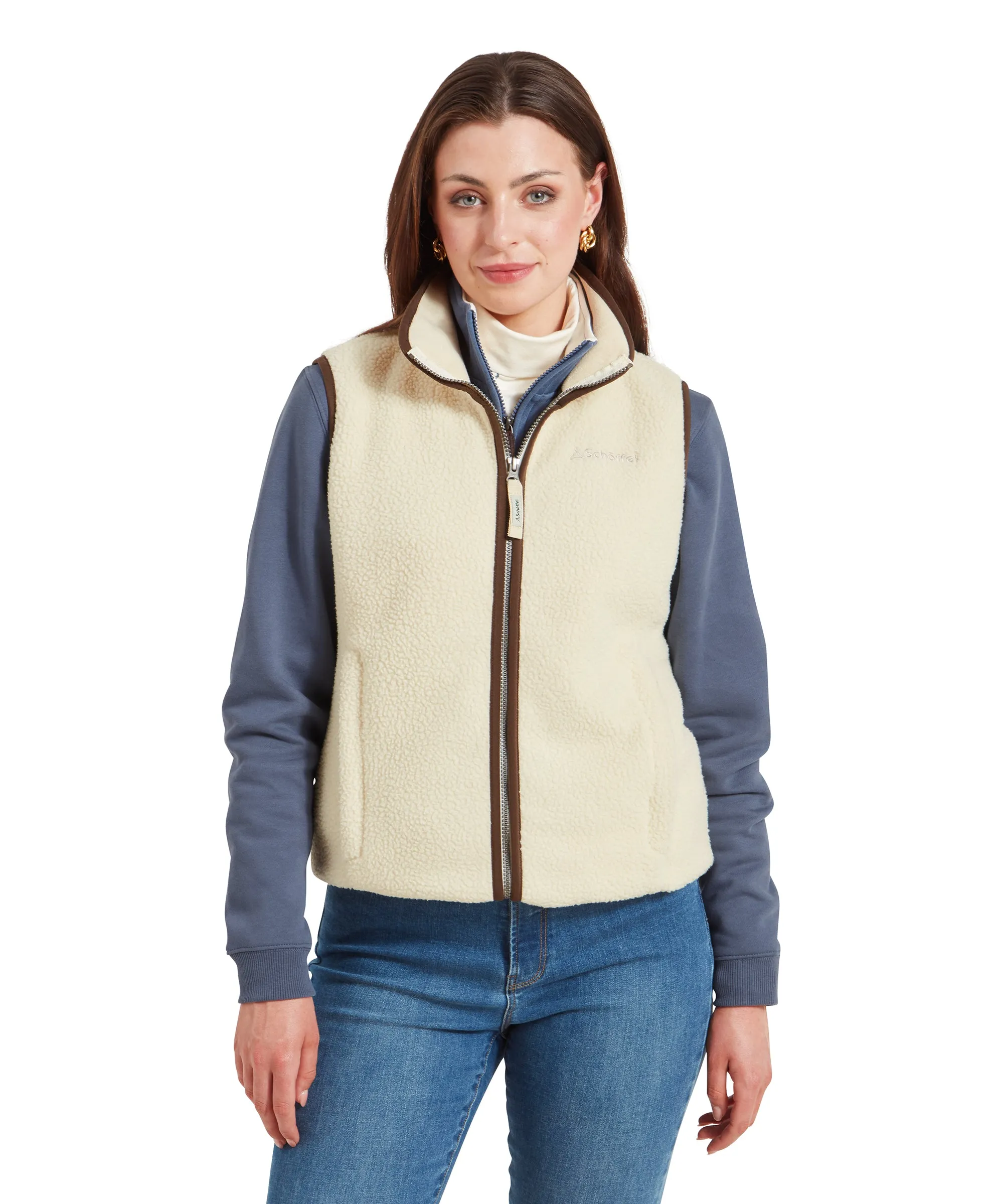 Lyndon Retro Fleece Gilet - Ecru