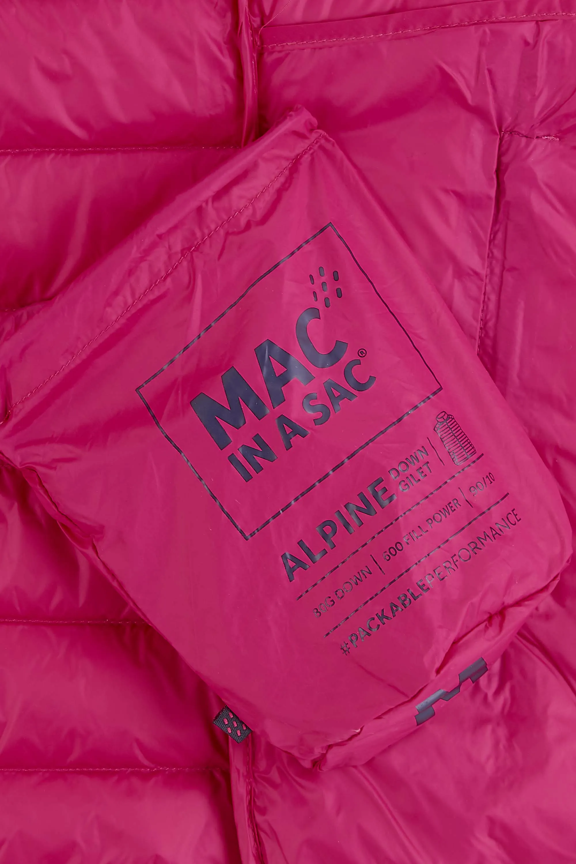 Mac In A Sac Alpine Down Gilet (Ladies) - Fuchsia