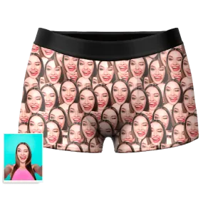 Men's  Custom Face Mash Boxer Shorts