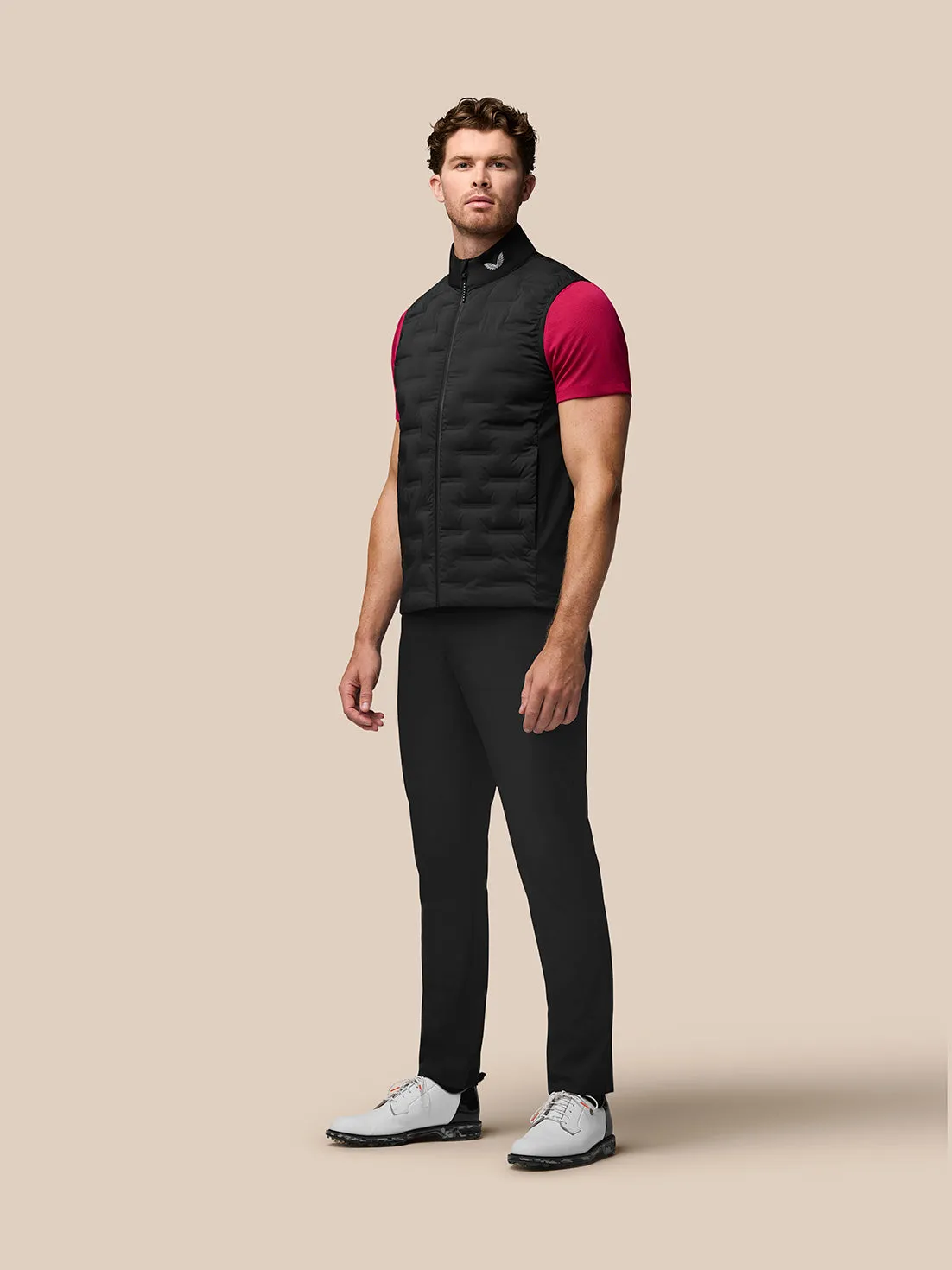 Men’s Golf Lightweight Hybrid Gilet - Black