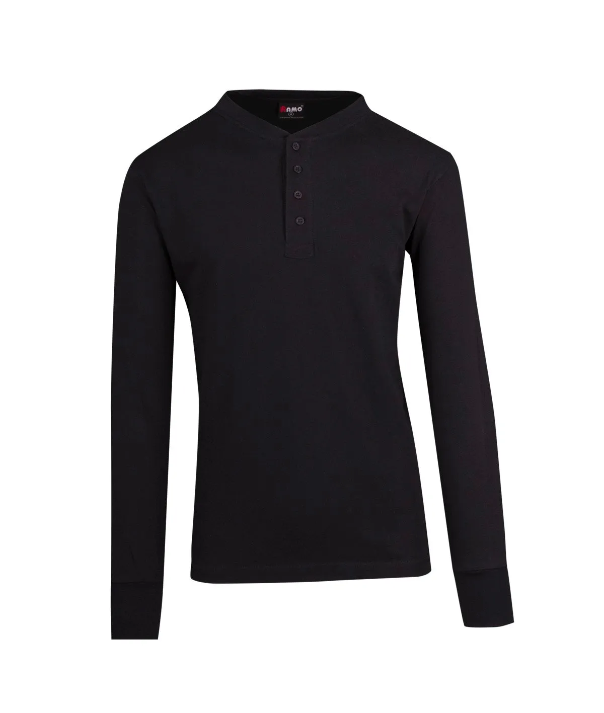 Mens Henley L/S Tee - Black