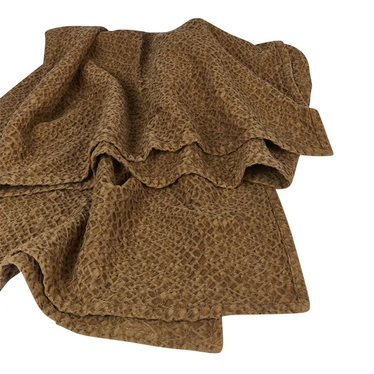 Mies & Co subtile Honeycomb blanket 110x140cm | Bronze fog