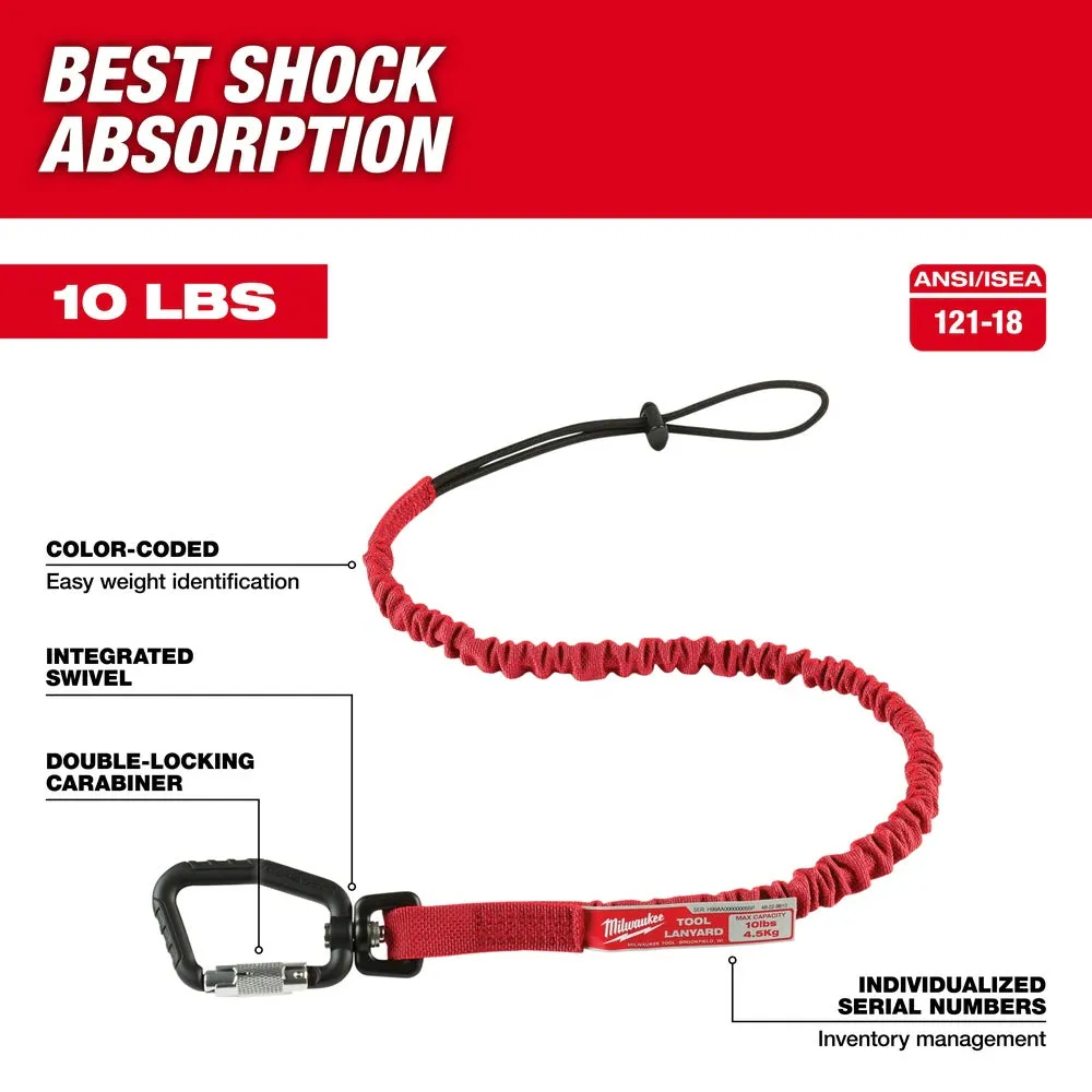 Milwaukee 48-22-8810 10 lb 36.3" Shock Absorbing and Locking Tool Lanyard