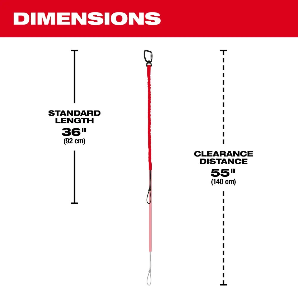 Milwaukee 48-22-8810 10 lb 36.3" Shock Absorbing and Locking Tool Lanyard