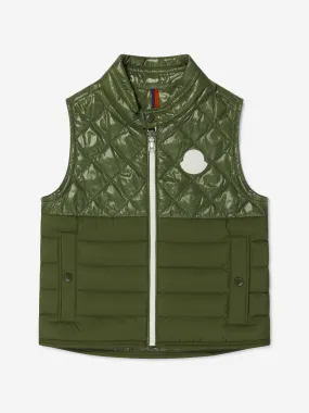 Moncler Enfant Boys Down Padded Kirazan Gilet in Green