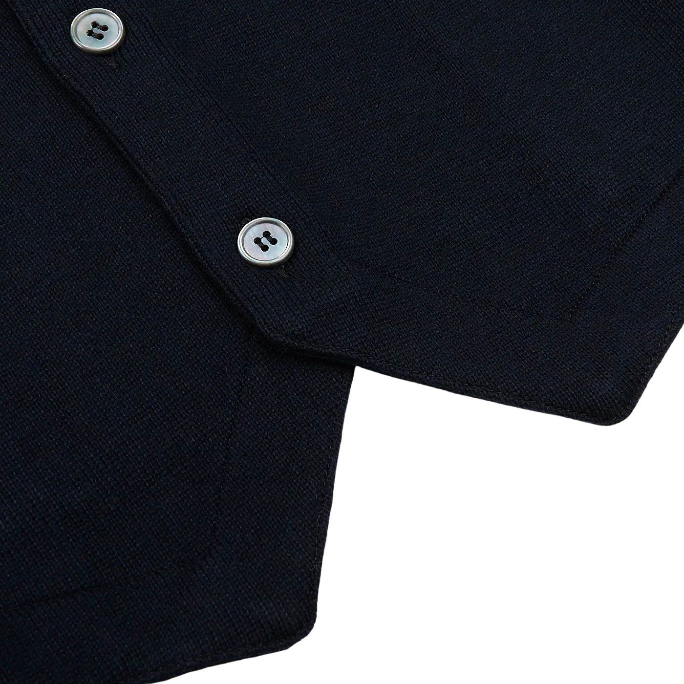 Navy Blue Knitted Merino Wool Waistcoat