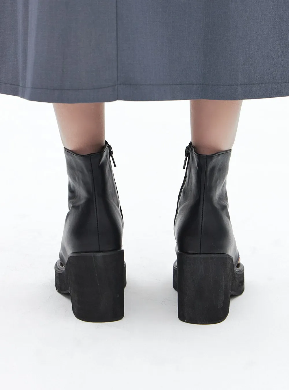 Open Toe Ankle Boots BA318