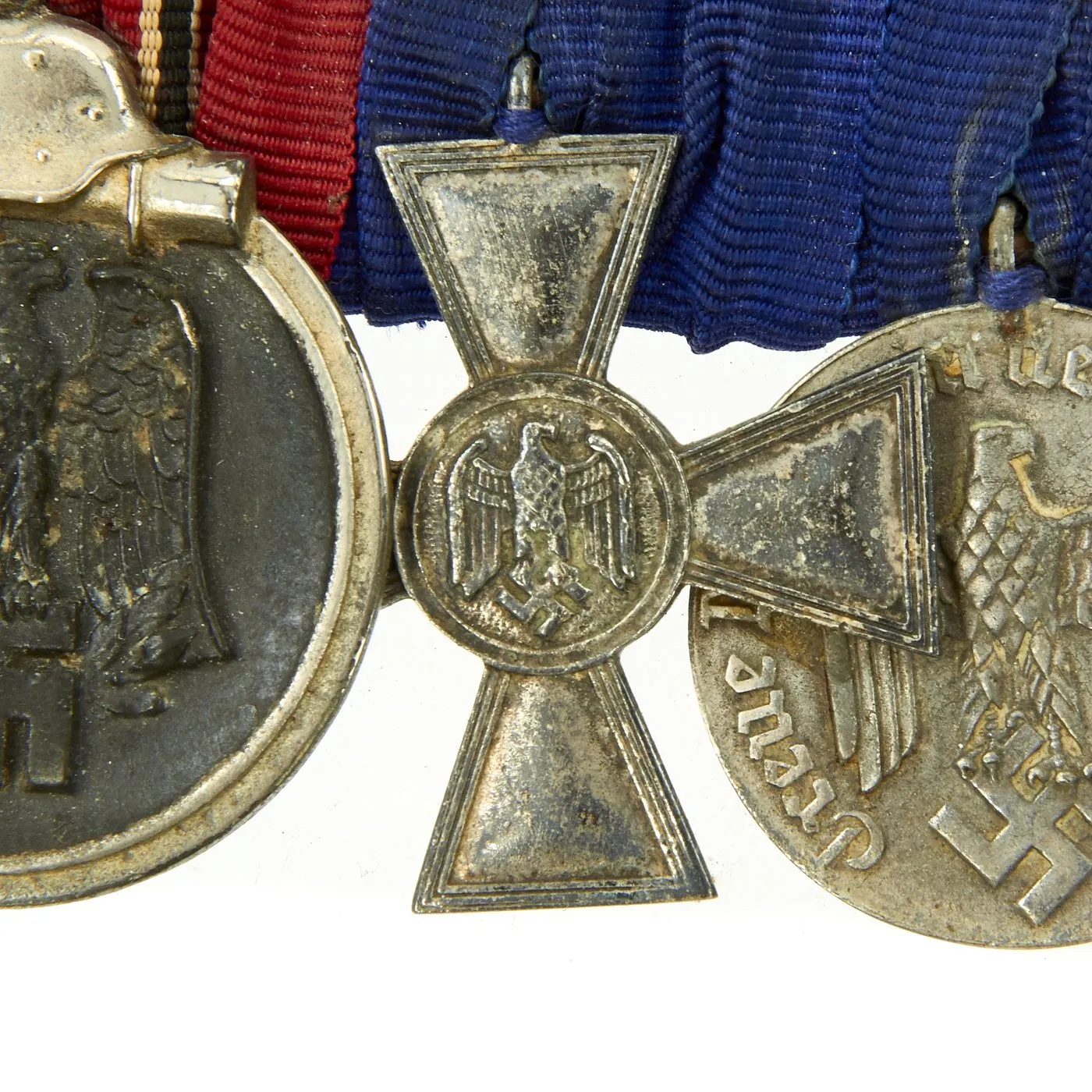 Original German WWII Eastern Front Officer Memel Medal Bar - 5 Awards