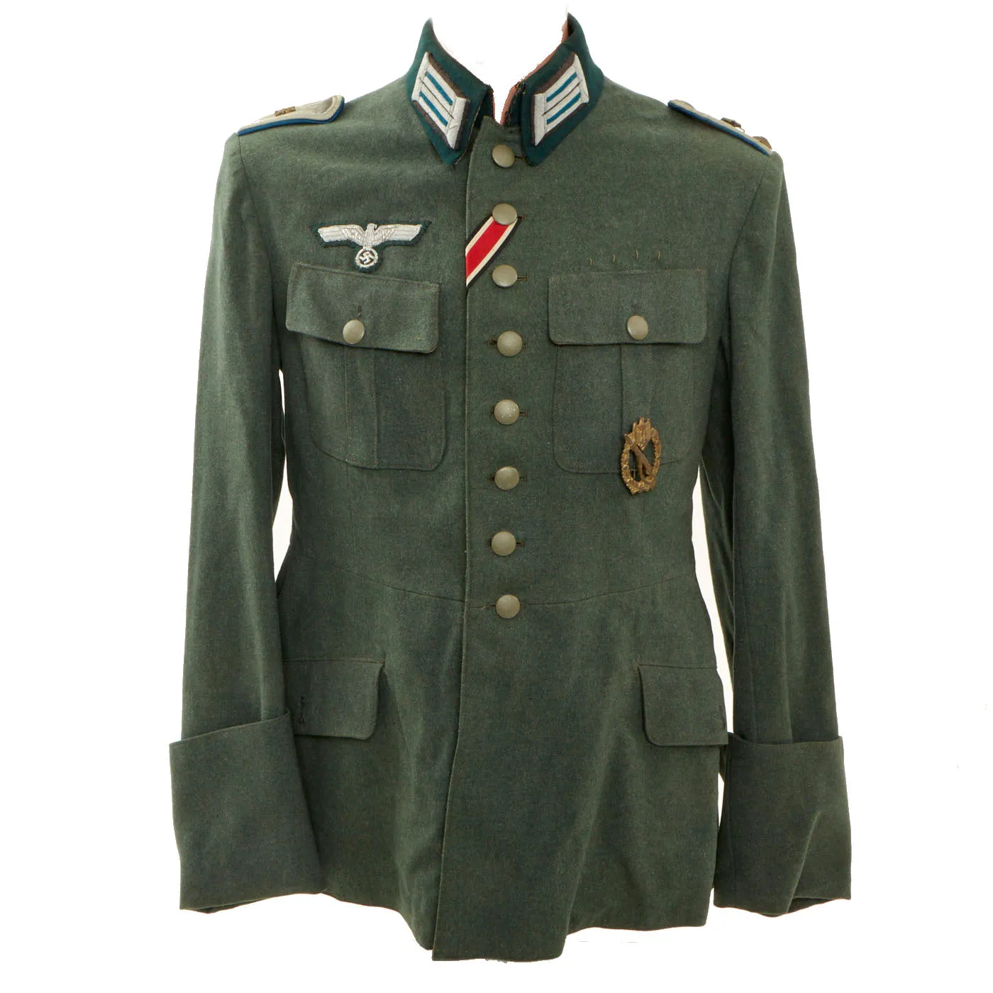 Original German WWII Heer Medical Administrative Official Oberleutnant Dienstrock With IAB - Unit Marked