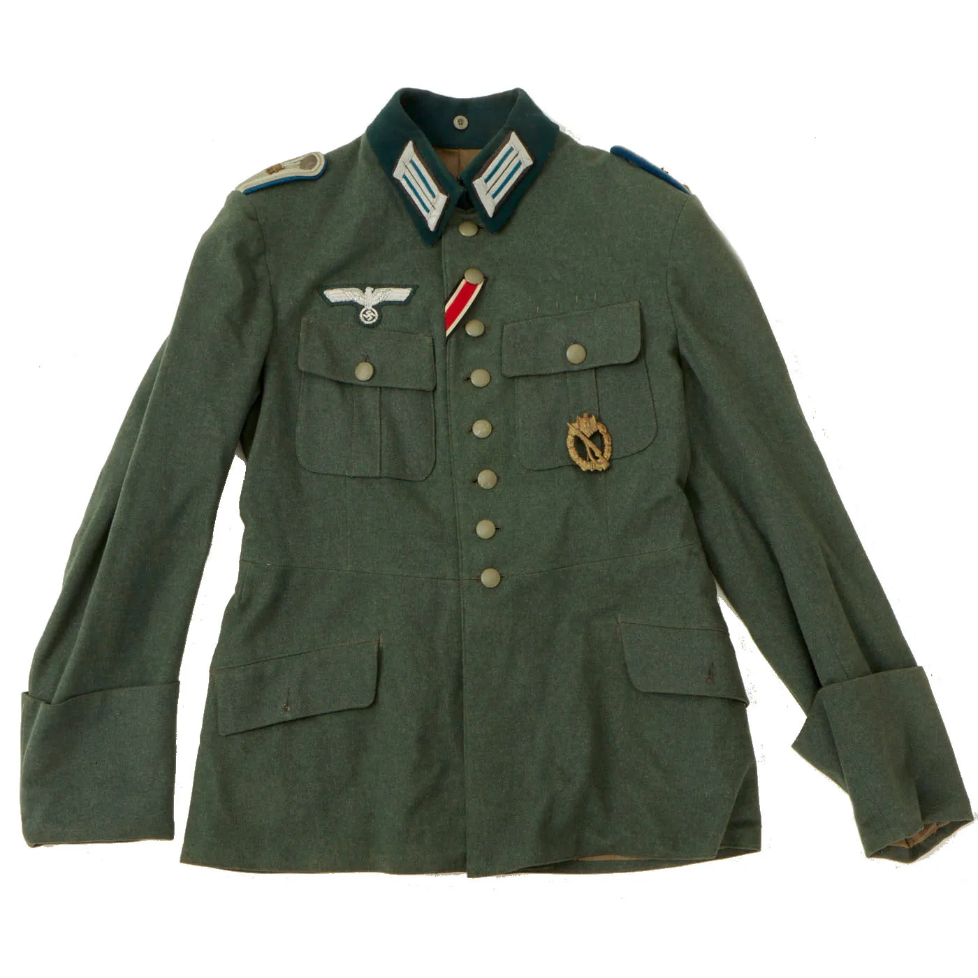 Original German WWII Heer Medical Administrative Official Oberleutnant Dienstrock With IAB - Unit Marked