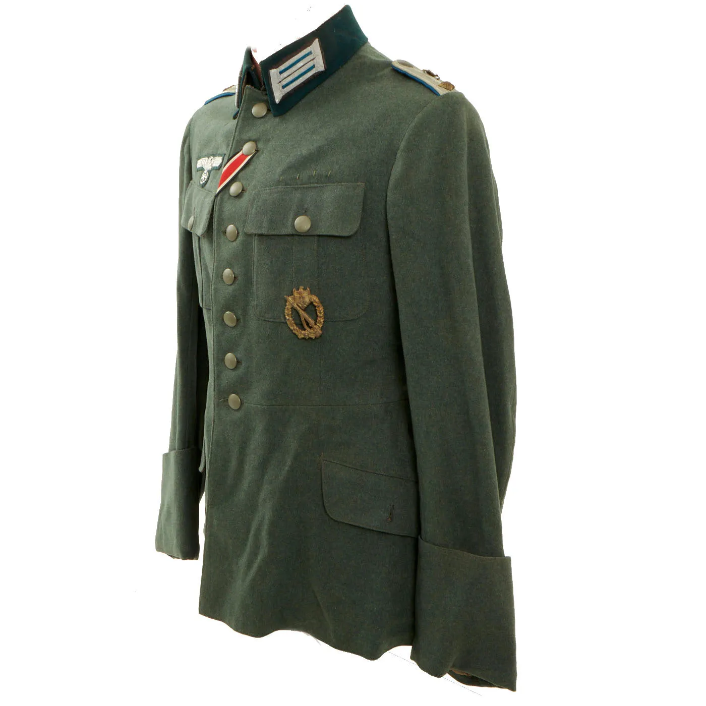 Original German WWII Heer Medical Administrative Official Oberleutnant Dienstrock With IAB - Unit Marked