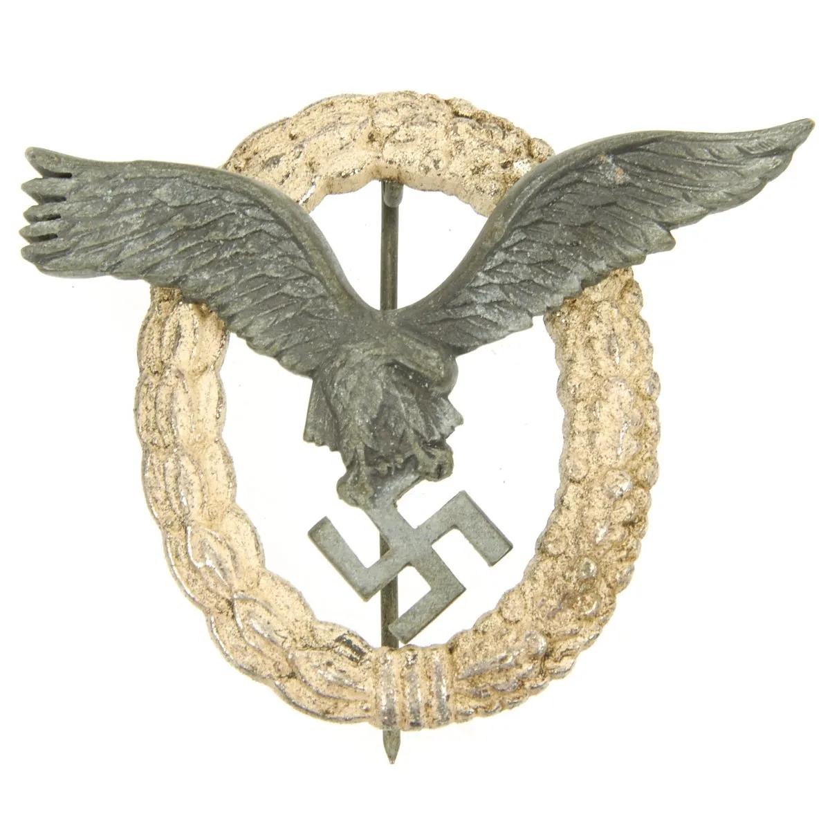 Original German WWII Luftwaffe Late War Pilot Badge