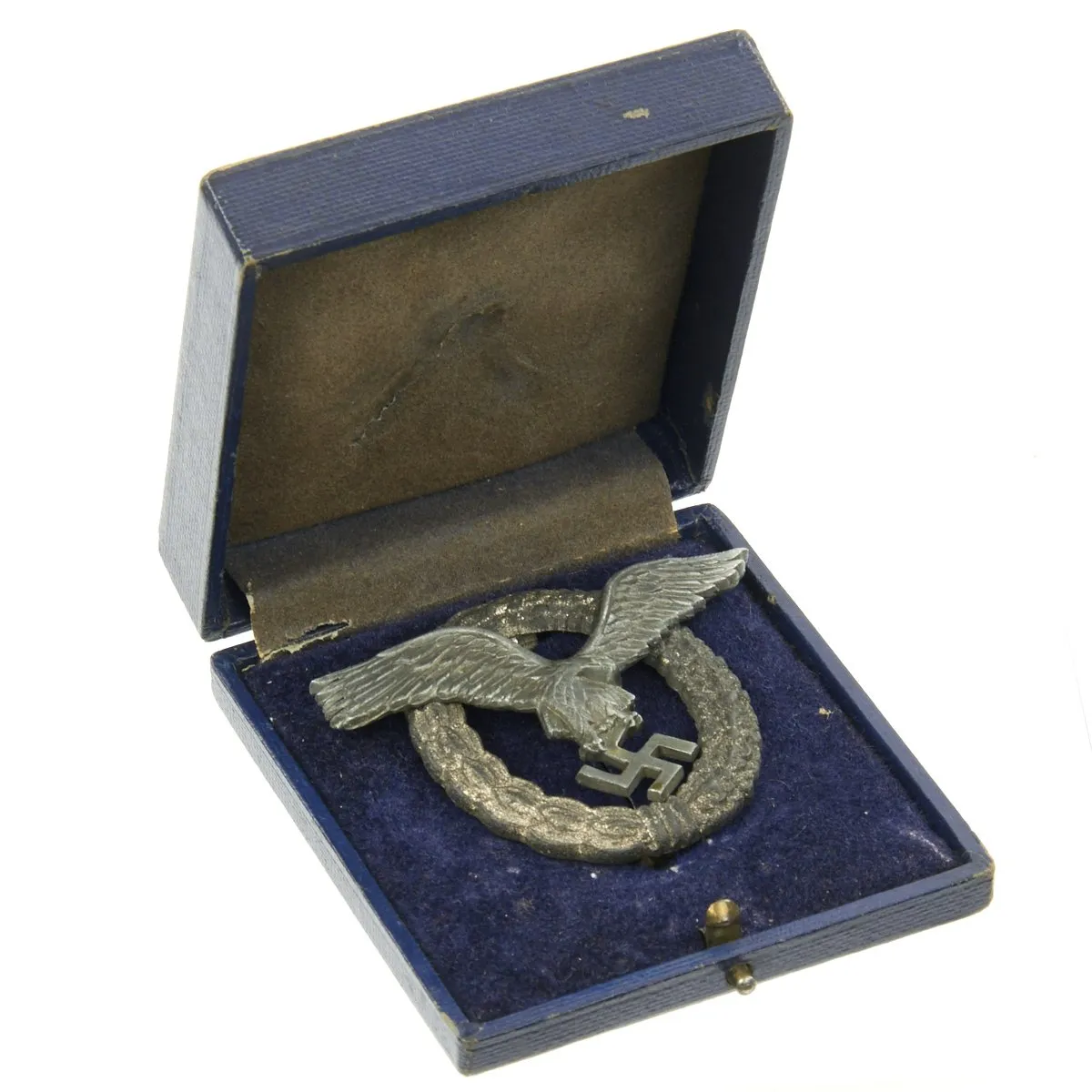 Original German WWII Luftwaffe Pilot Badge in Case - Flugzeugführerabzeichen