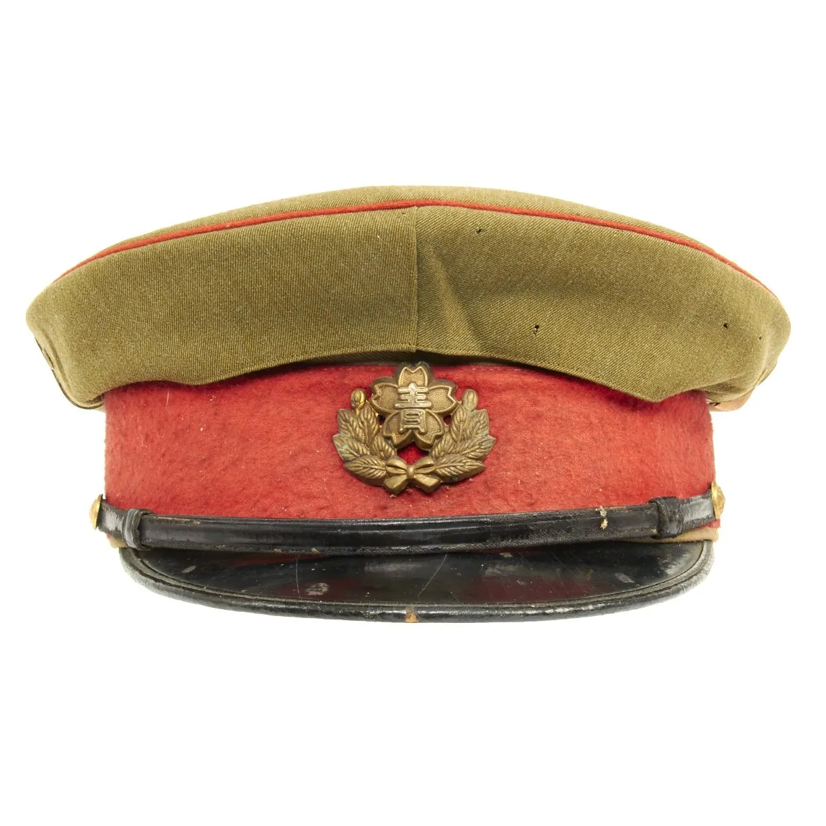 Original Japanese WWII Imperial Guard Officer Visor Cap