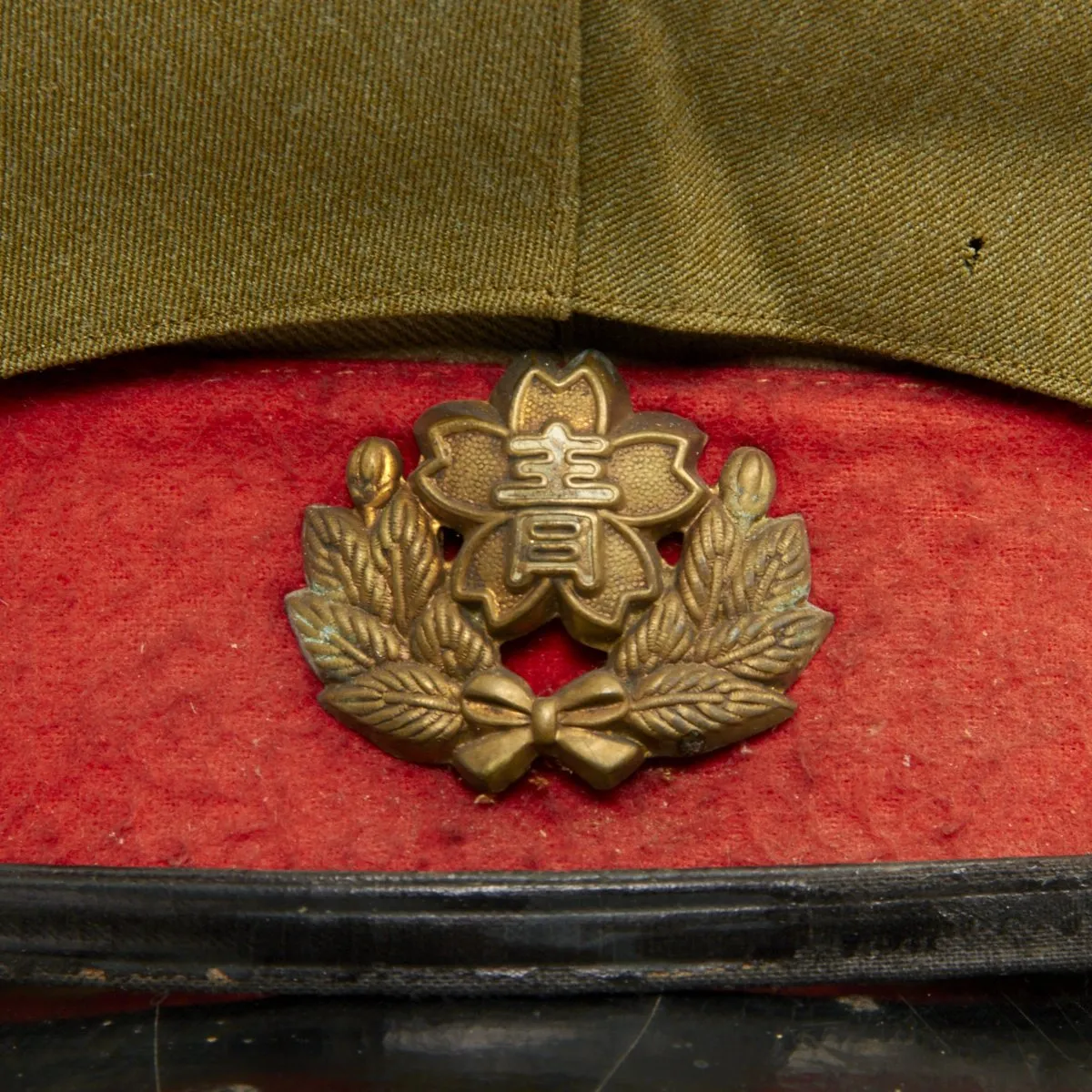 Original Japanese WWII Imperial Guard Officer Visor Cap