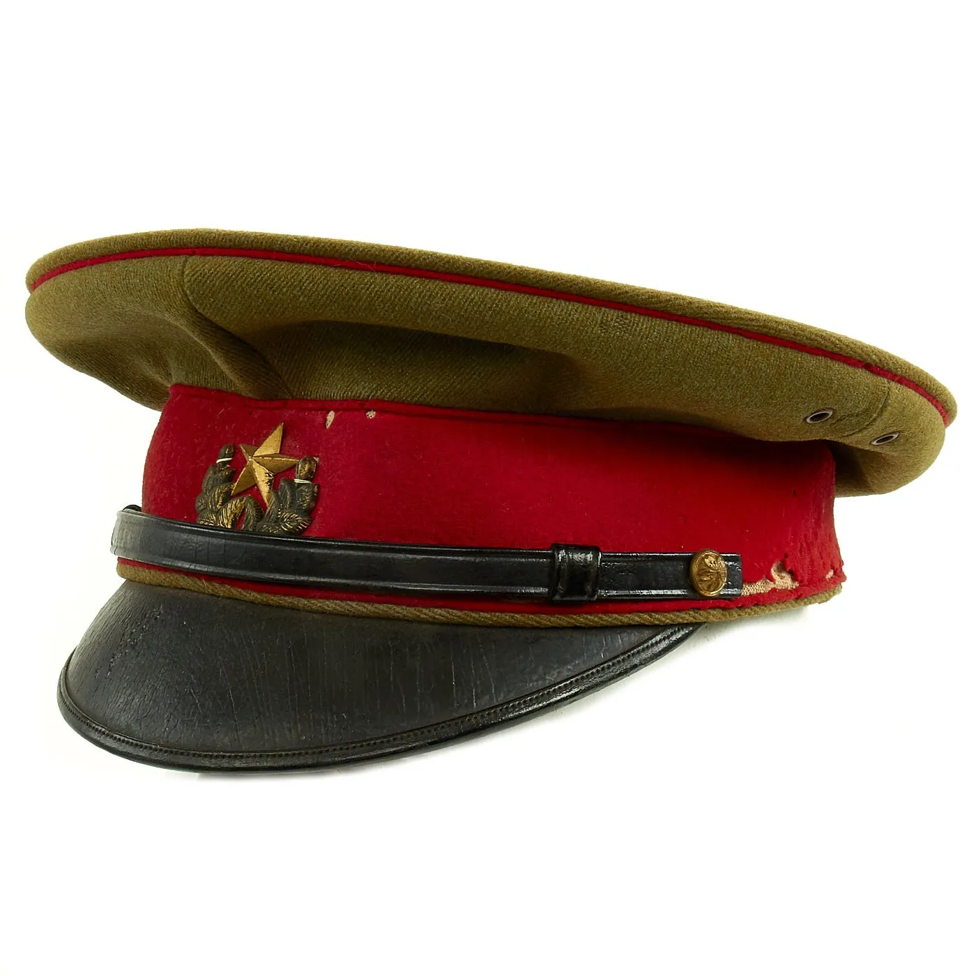 Original Japanese WWII Type 45 Imperial Guard Army Officers Visor Cap