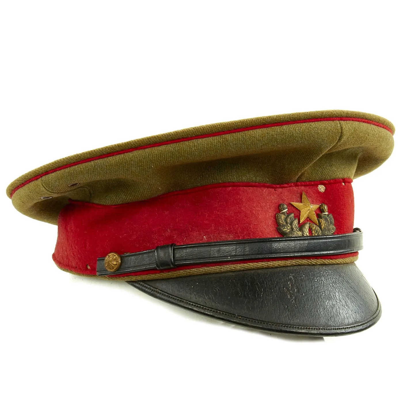 Original Japanese WWII Type 45 Imperial Guard Army Officers Visor Cap