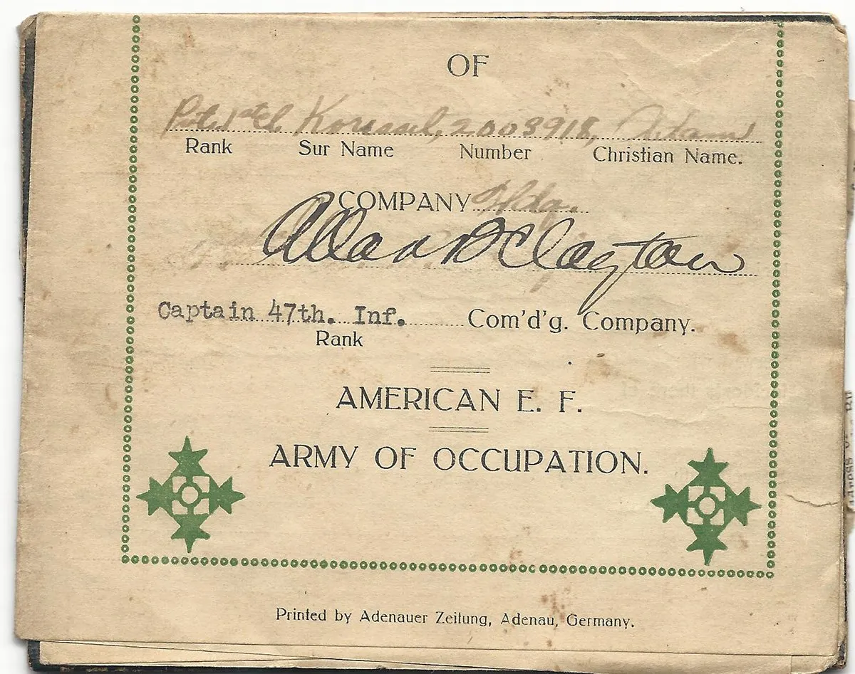 Original U.S. WWI 47th Infantry Regiment Named Grouping - St. Mihiel and Meuse-Argonne Offensive