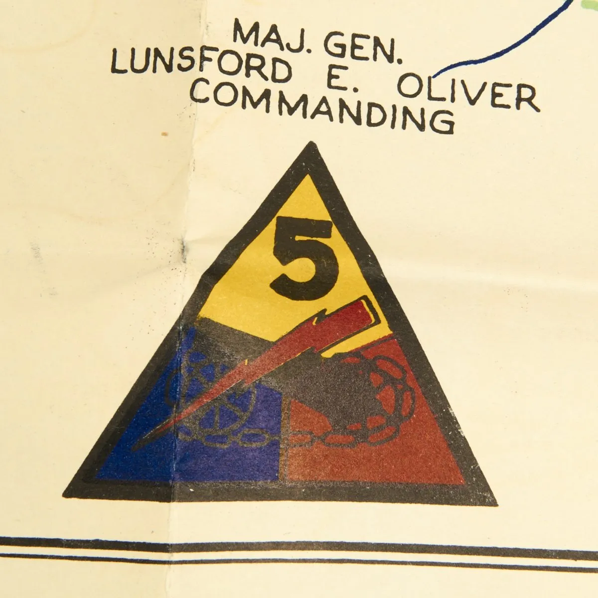 Original U.S. WWII 5th Armored Division Named Grouping - Wounded In Action