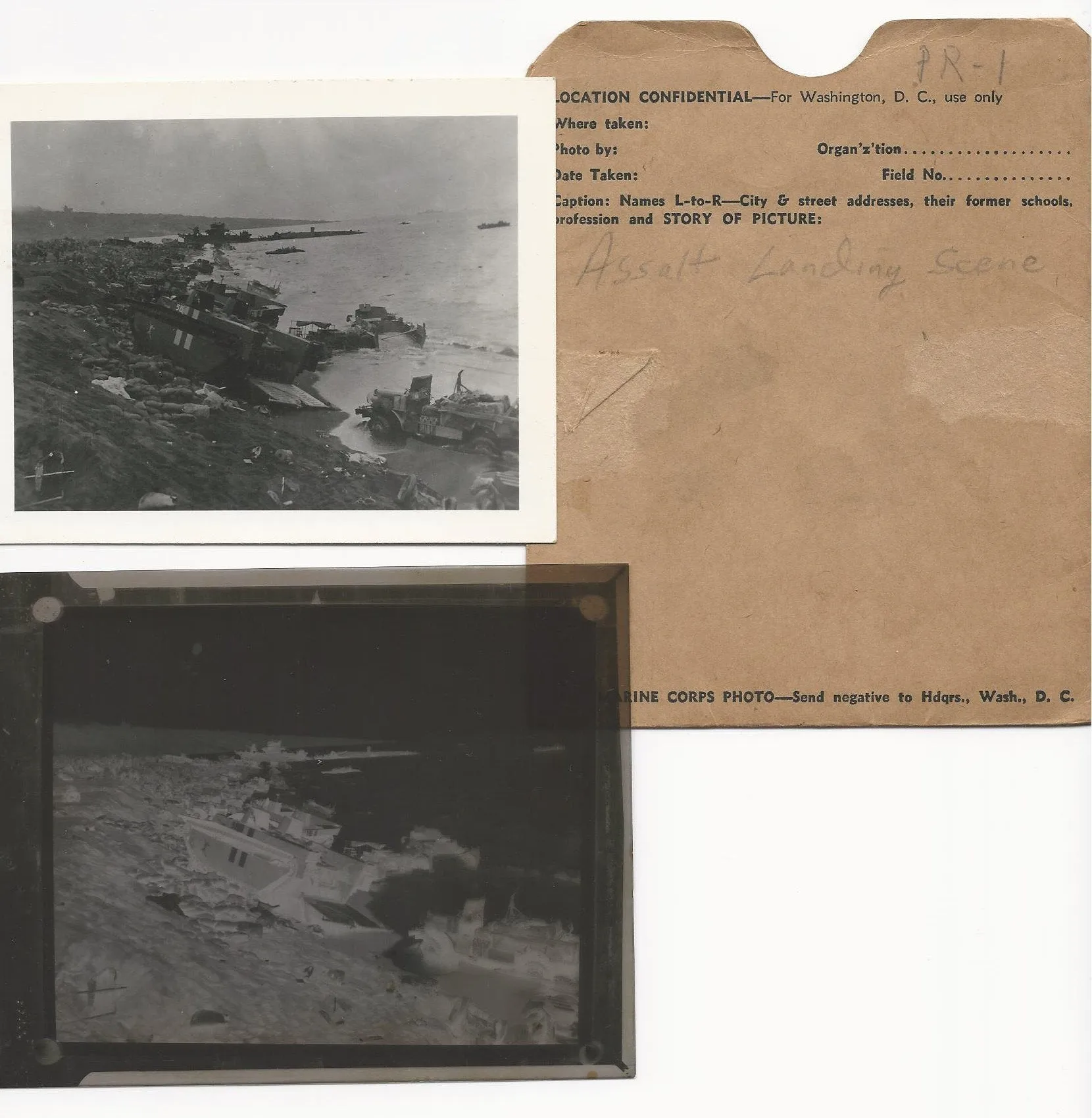 Original U.S. WWII USMC Battle of Iwo Jima Combat Photographer Grouping