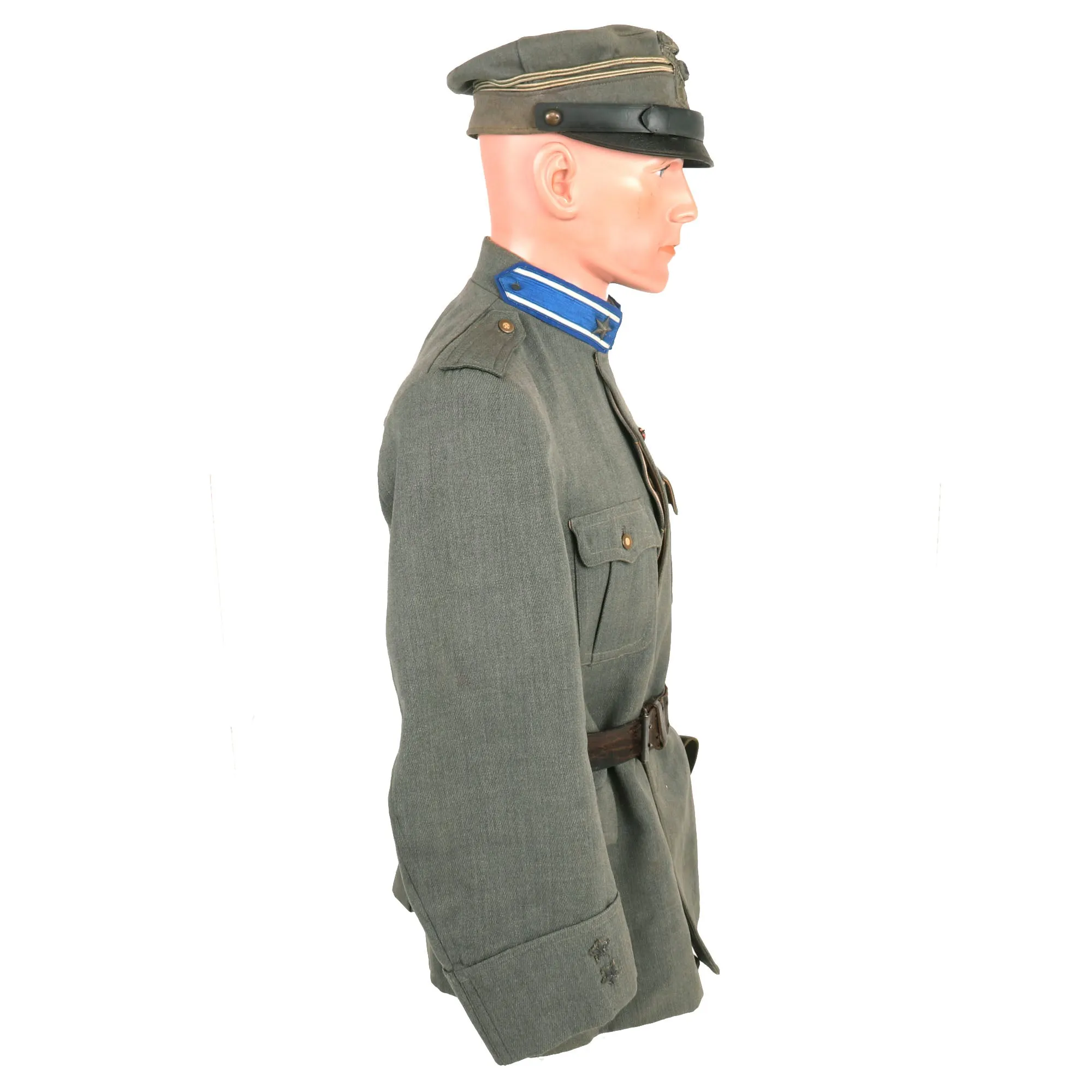 Original WWI Italian Officer’s Uniform Grouping Identified to Capt. Rodolfo Stiassi - Kepi with Original Box, Matching Tunic & Documents