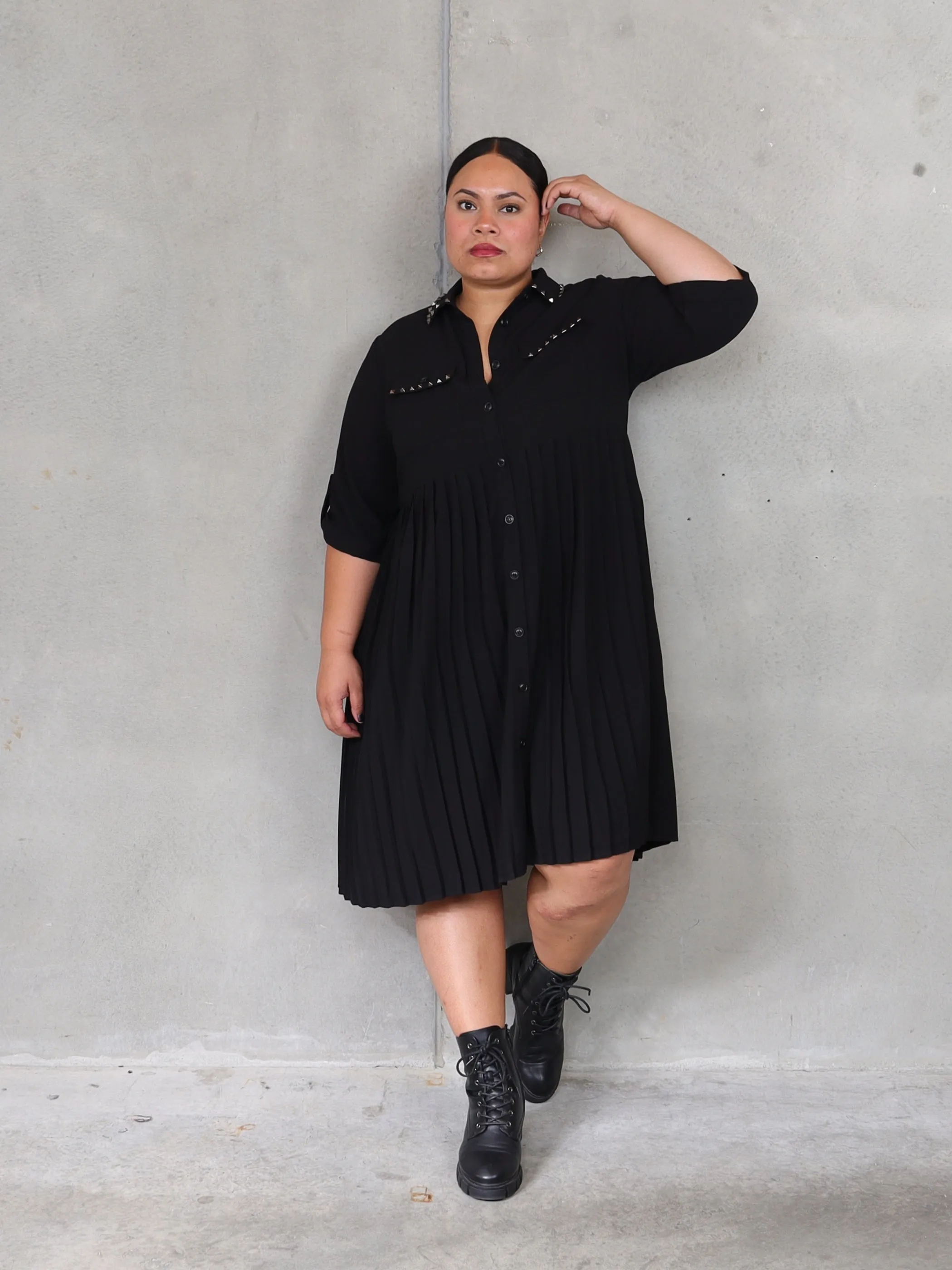 Penny Lane Dress - Black Studs