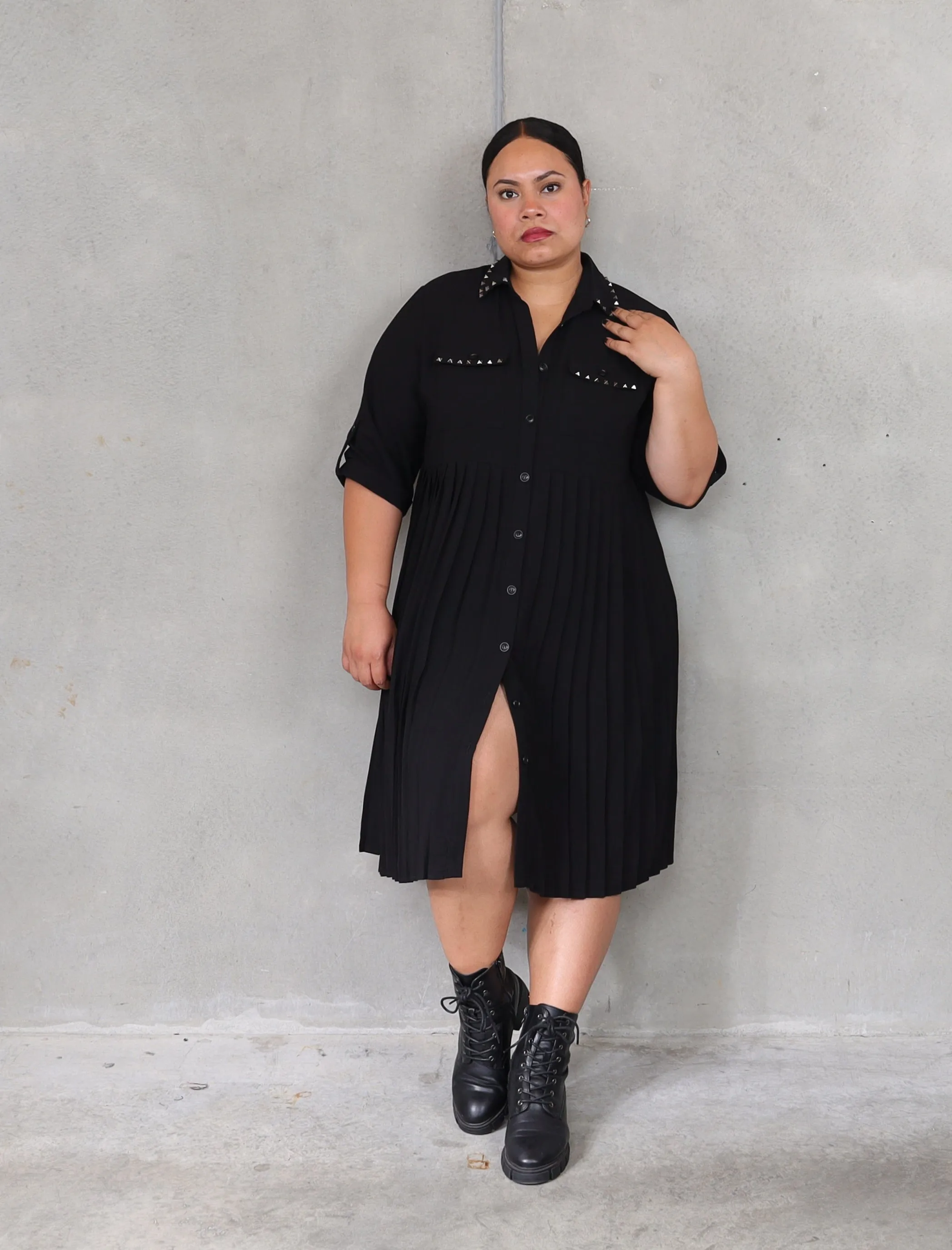 Penny Lane Dress - Black Studs