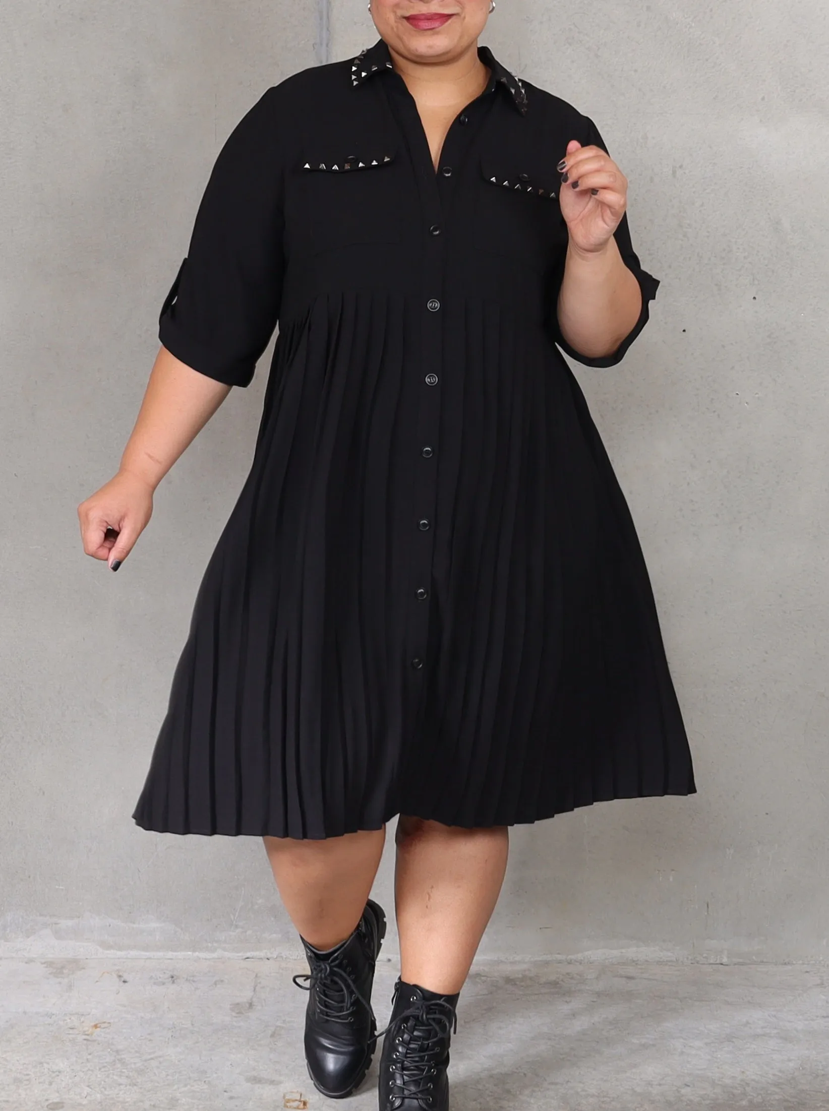 Penny Lane Dress - Black Studs