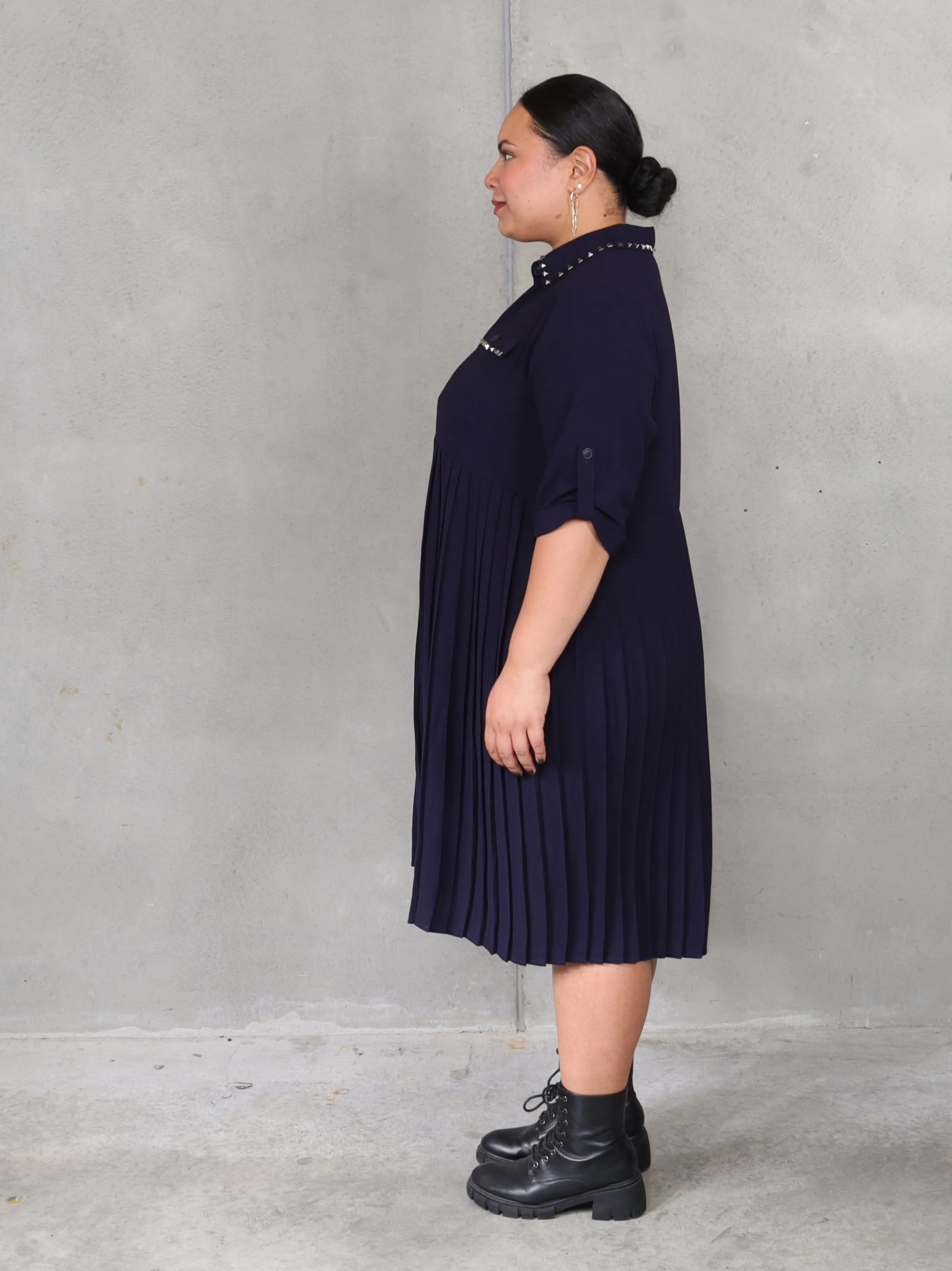 Penny Lane Dress - Navy Studs