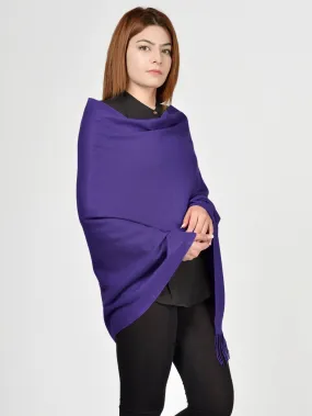 Plain Woolen Shawl - Royal Blue