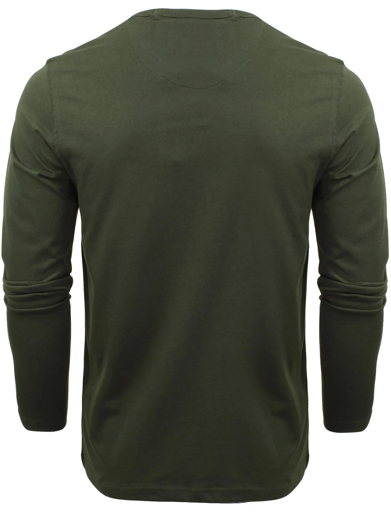 PragueD Long Sleeve Cotton Jersey Top in Khaki